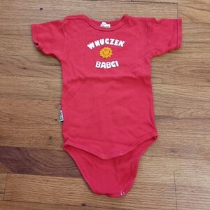 3/$10 🌟 Red & White Polish Poland Long Sleeve Baby Onesie Wnuczek Babci 2T
